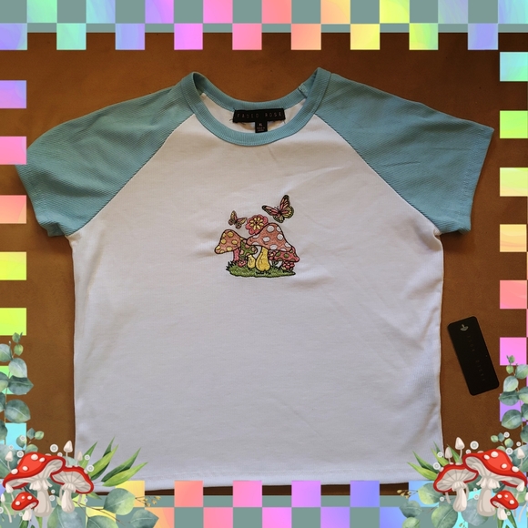 Mushroom Embroidered Shirt 